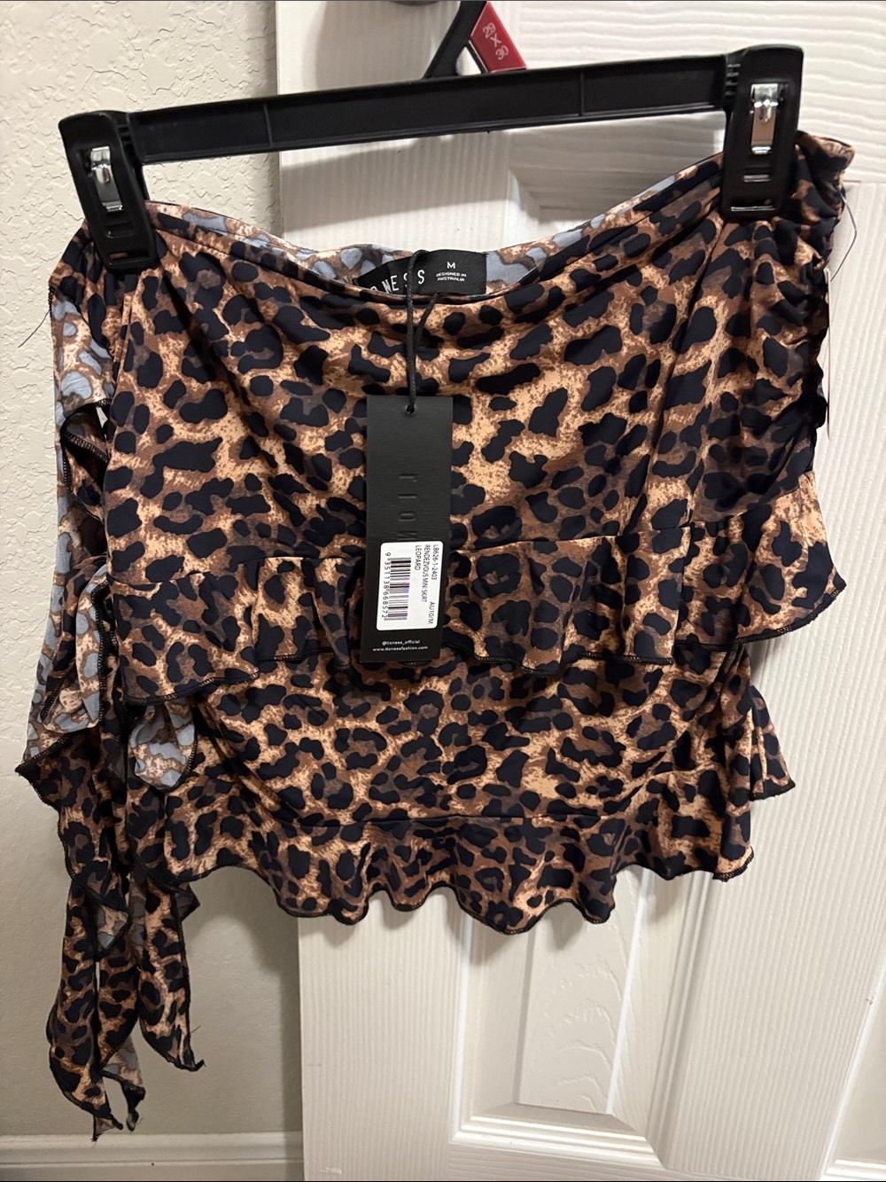 Lioness Leopard Print Mini Skirt in Brown and Black